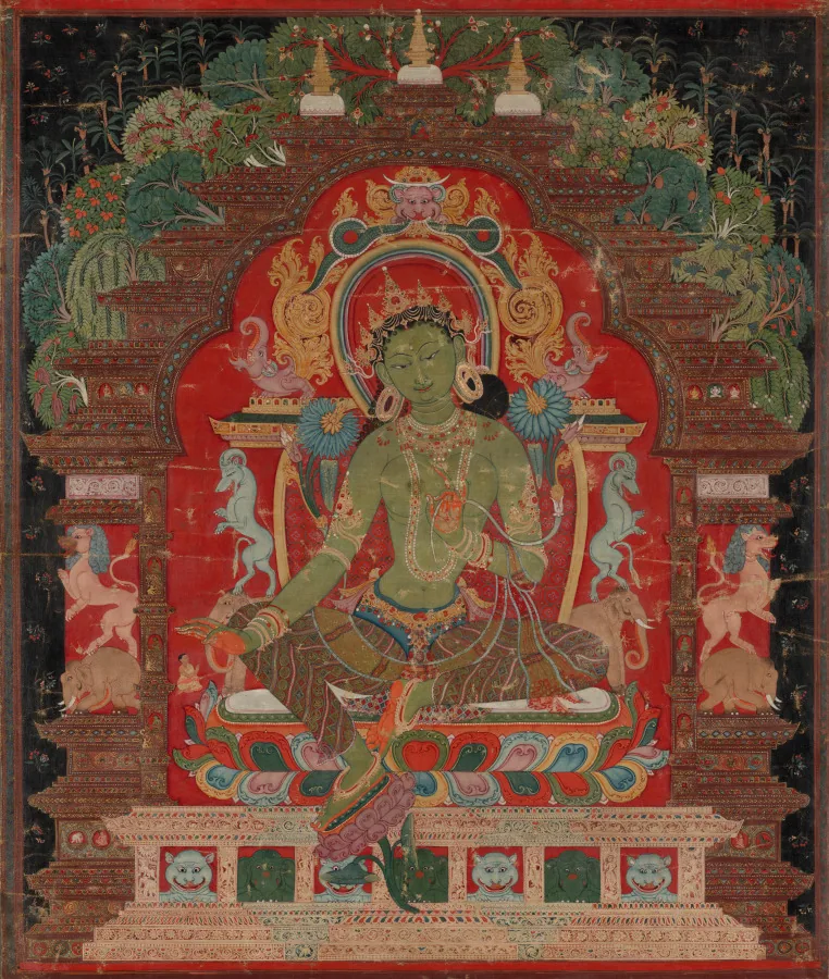 Green Tārā (Śyāmatārā / Sgrol-ljang) — The Cleveland Museum of Art (1970.156)