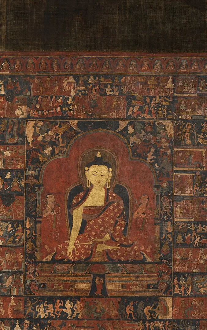 Narrative Thangka of Interdependent Causes and Deeds in the Buddha’s Life — Rubin Museum of Art · Google Art Project