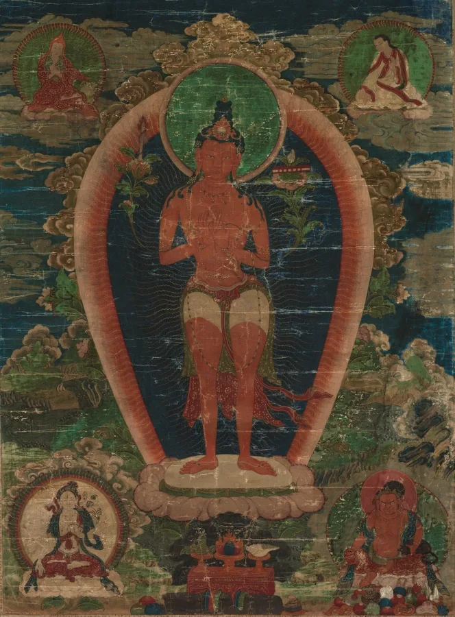 Standing Bodhisattva Mañjuśrī with Sword and Prajñā Book — The Cleveland Museum of Art (1997.305)