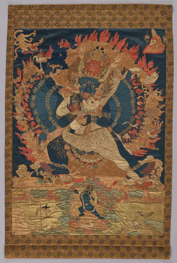 大威德金刚（怖畏金刚）双运堆绣唐卡 · 克利夫兰艺术博物馆藏 (1918.548)